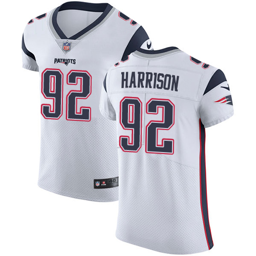 Nike Patriots #92 James Harrison White Men's Stitched NFL Vapor Untouchable Elite Jersey